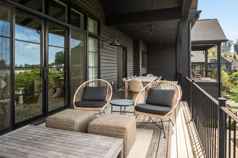 a house view with a seating space