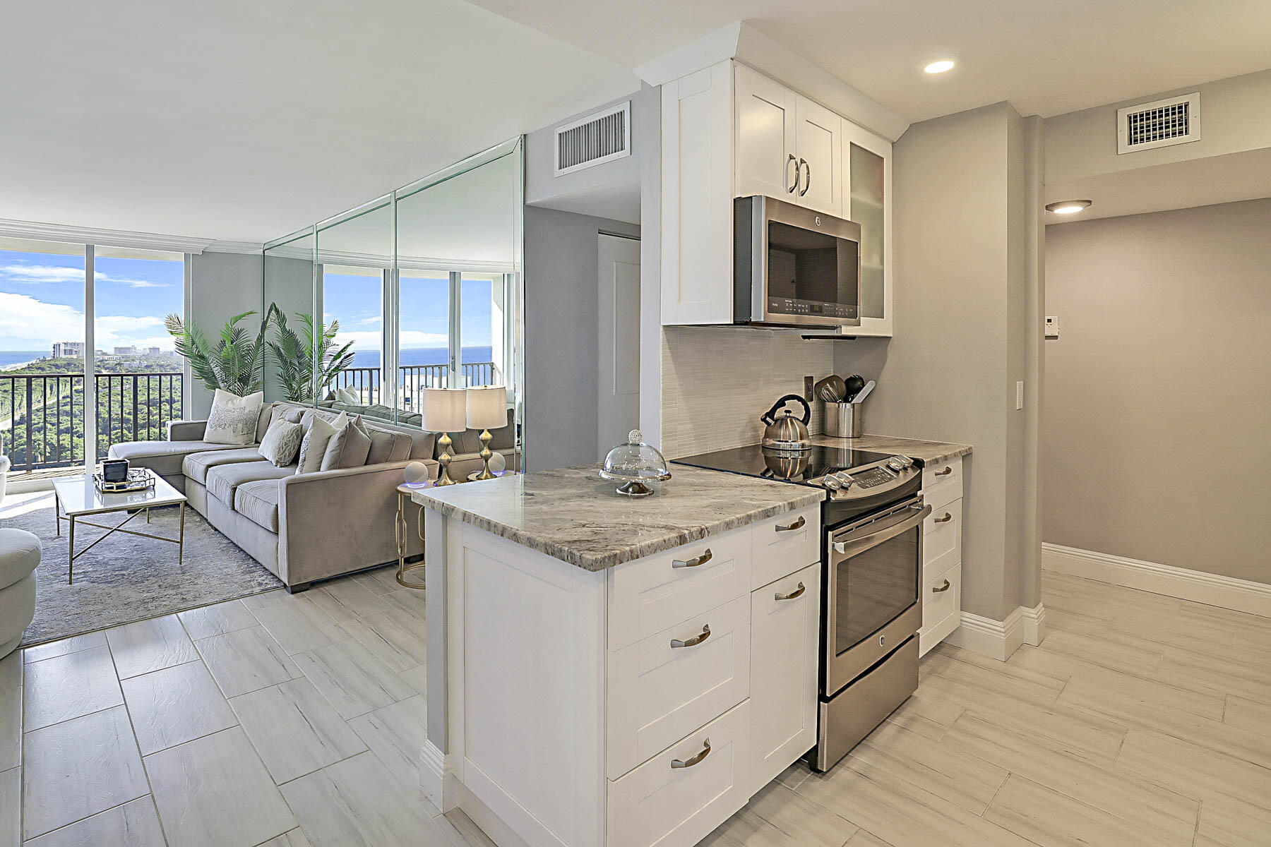 2121 North Ocean Boulevard, Unit 1705E Boca Raton, FL 33431 - Photo 20 of 68 Views from kitchen