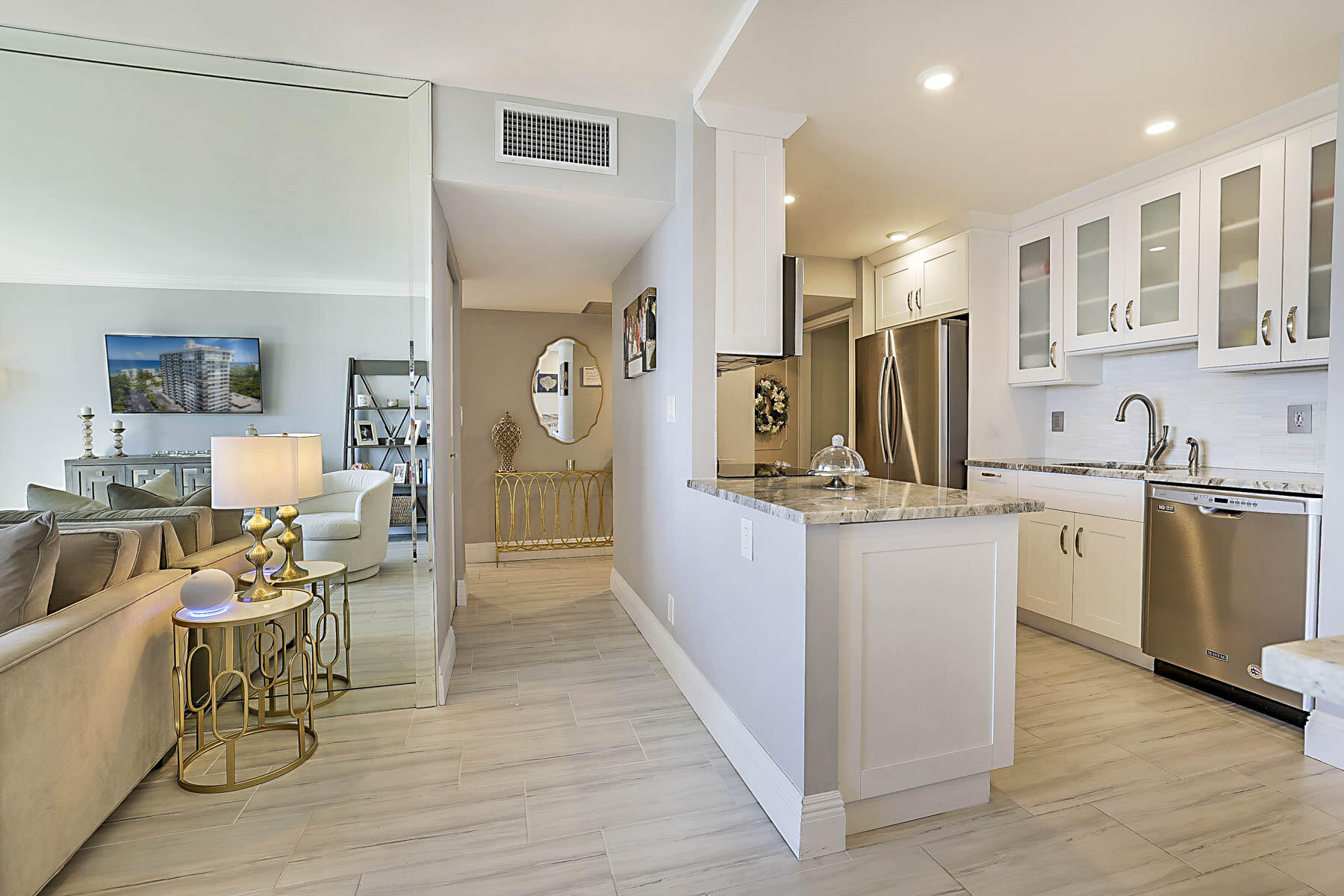 2121 North Ocean Boulevard, Unit 1705E Boca Raton, FL 33431 - Photo 21 of 68 Hallway to bedrooms