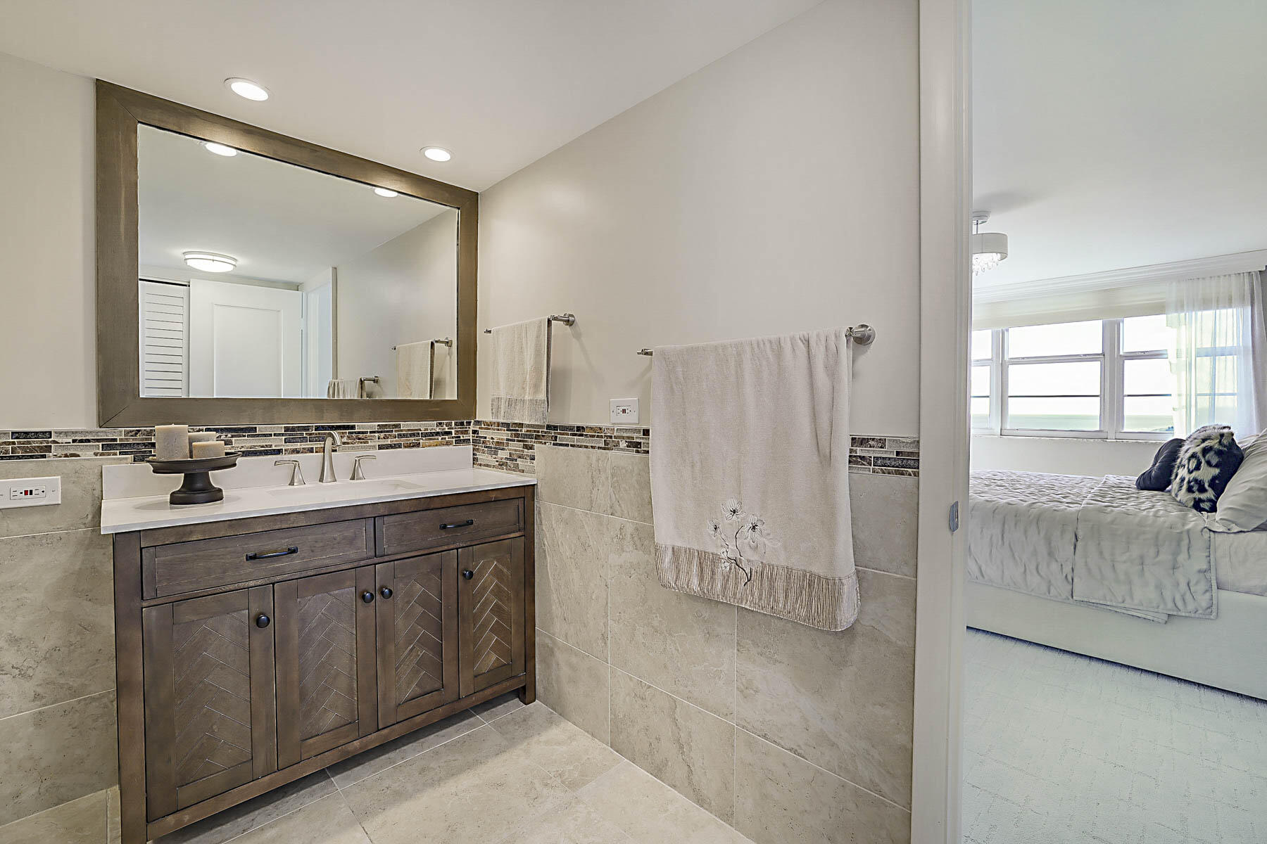2121 North Ocean Boulevard, Unit 1705E Boca Raton, FL 33431 - Photo 27 of 68 Updated bathroom
