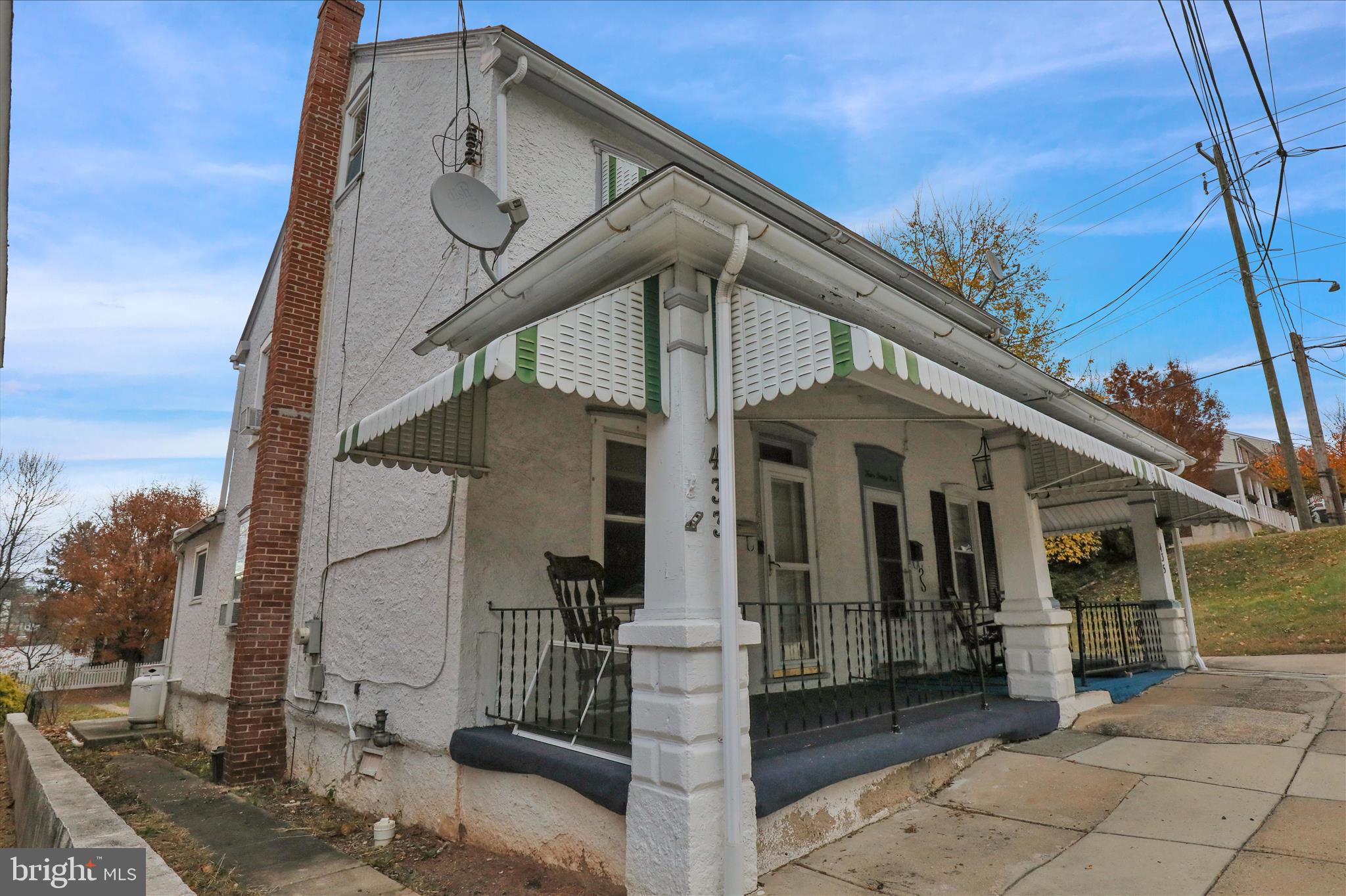 a front view of a house