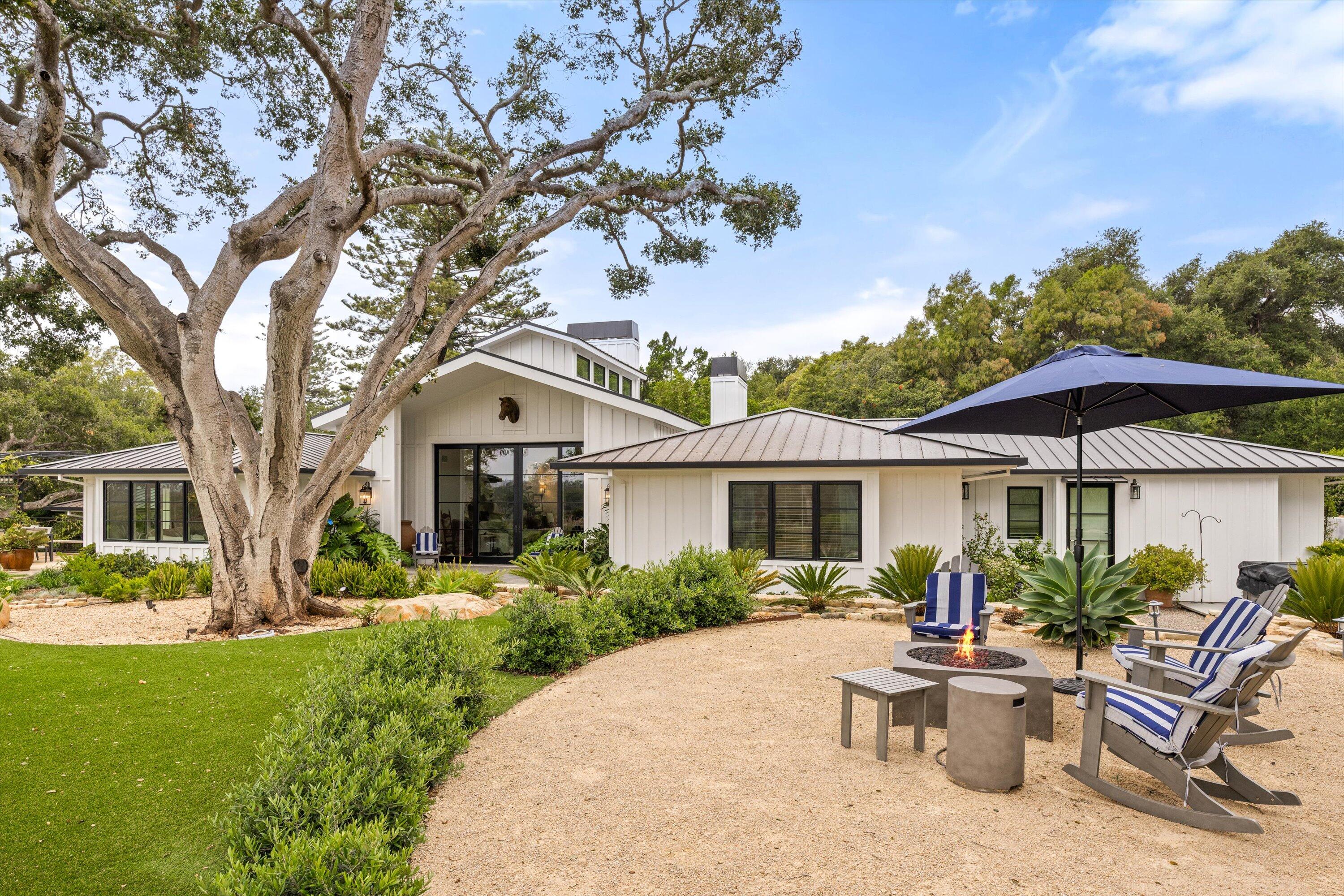 7 East Valley Road Montecito, CA 93108 - Photo 12 of 17 Outdoor Firepit Area & Yard