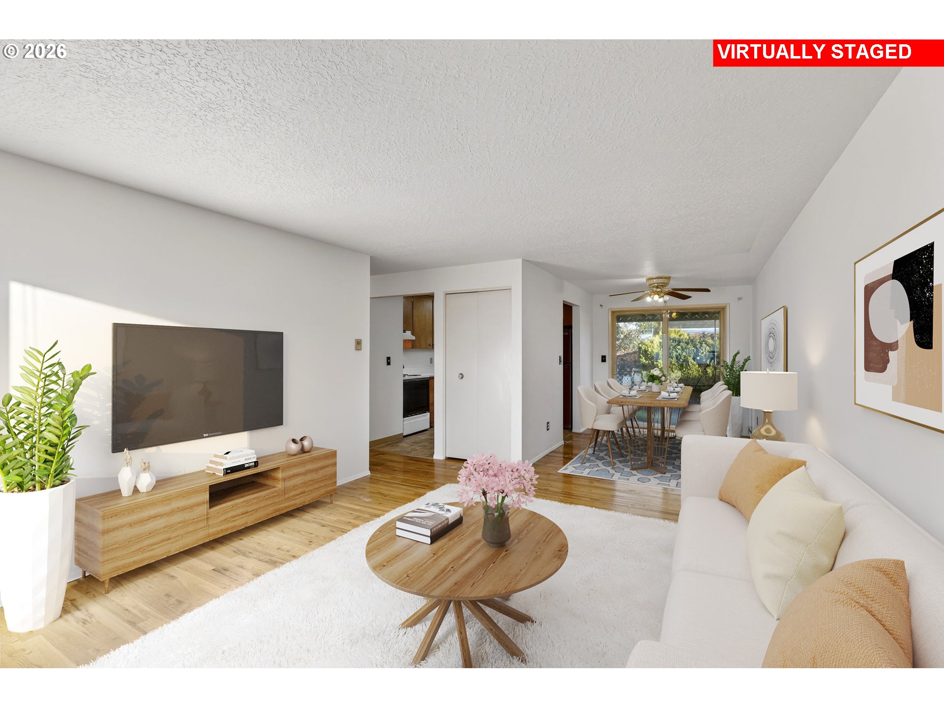 1620 Thompson Road Woodburn, OR 97071 - Photo 3 of 30 a living room with furniture and a flat screen tv