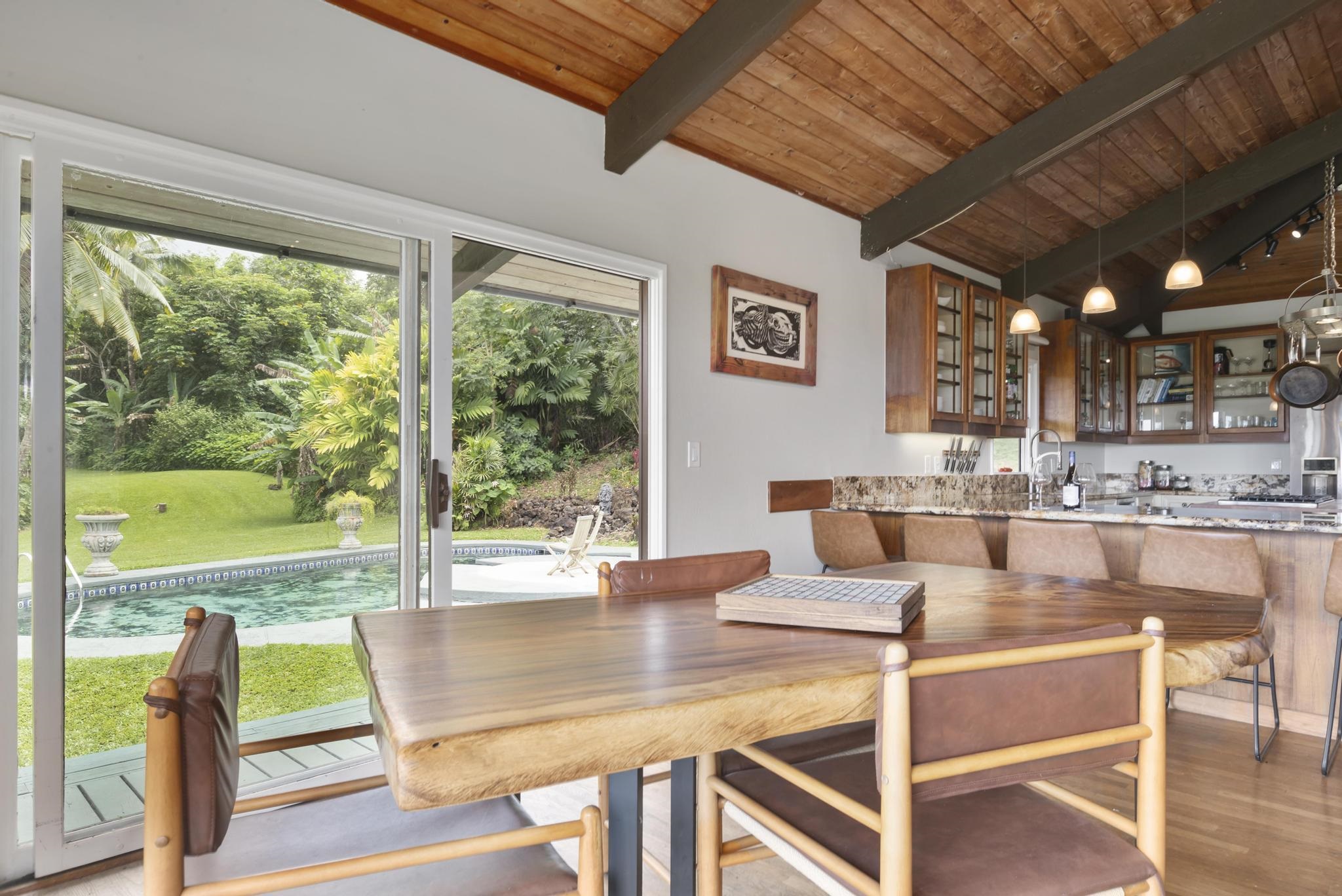 80 Maia Road Hana, HI 96713 - Photo 8 of 30 a view of a dining room with furniture window and outside view