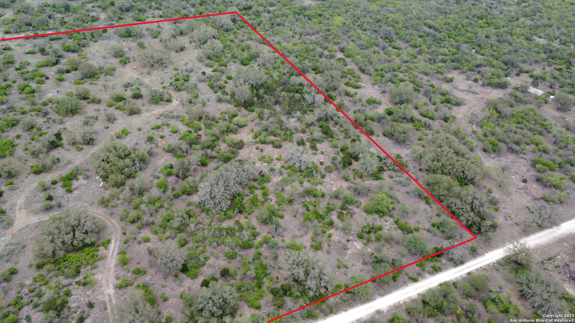 234 Pvt Road Sabinal, TX 78881 - Photo 15 of 32 a view of a yard with a lush green field
