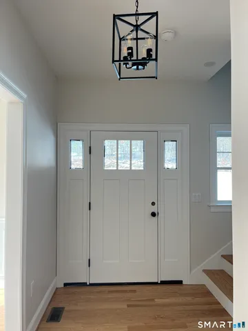 a view of a livingroom with a window