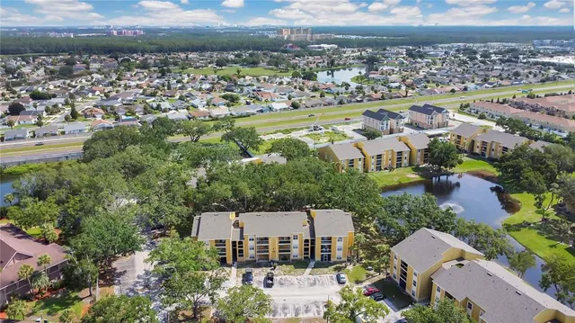 an aerial view of a city