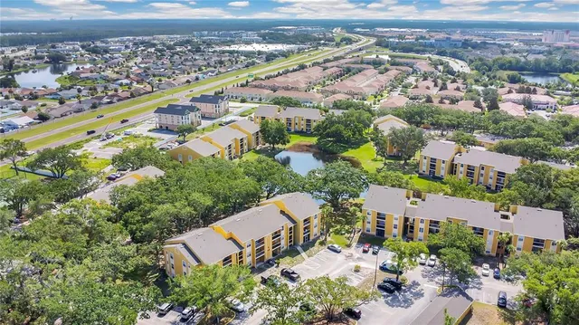 an aerial view of a city