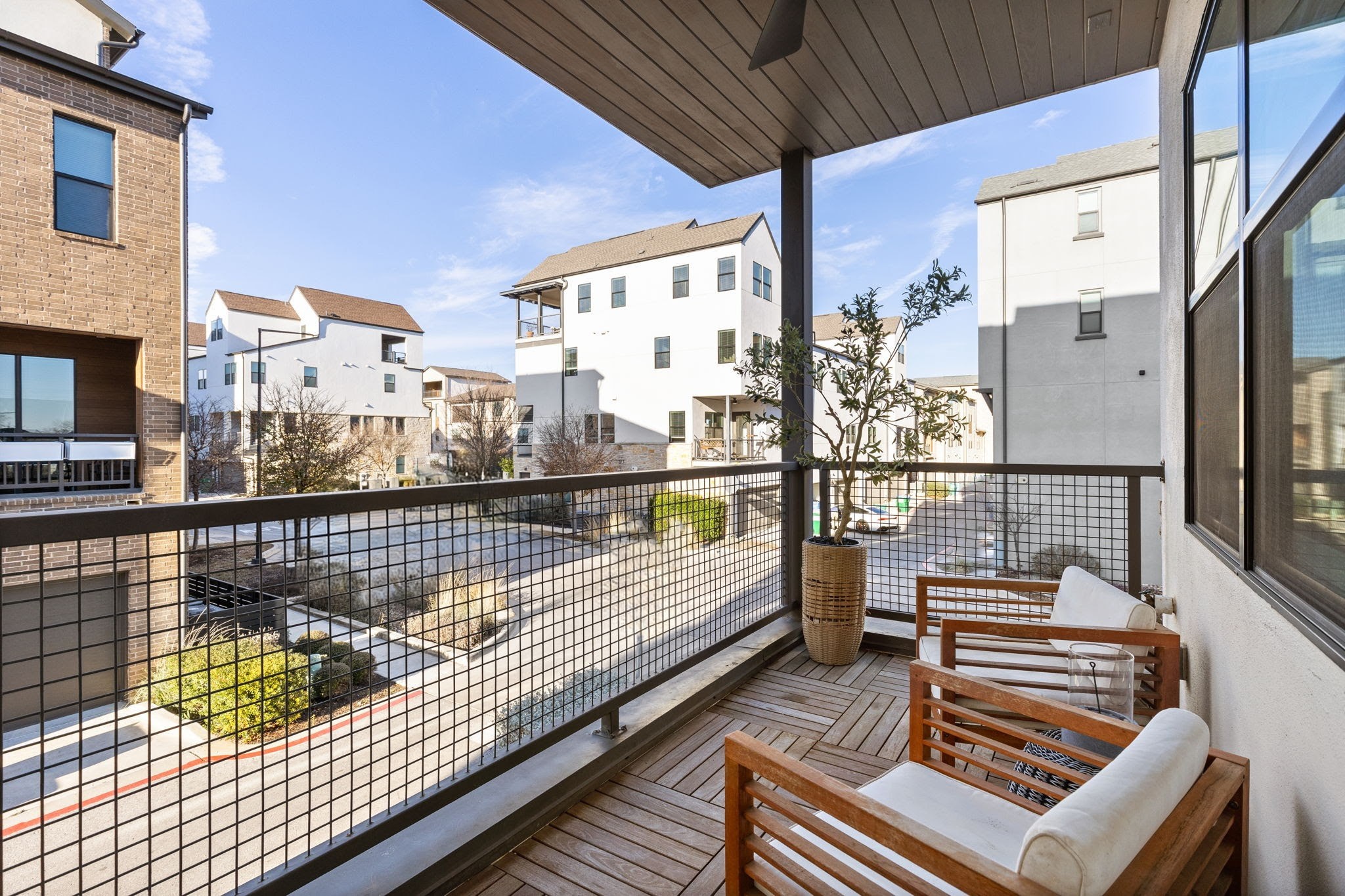 3907 Emory Peak Pass Austin, TX 78731 - Photo 12 of 29 a view of balcony with wooden floor