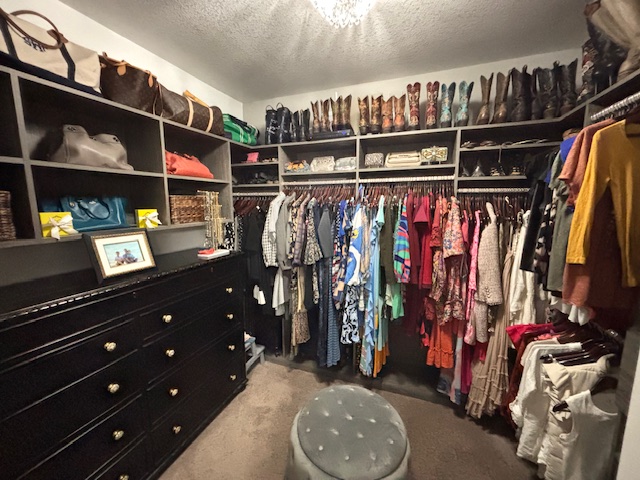 808 Bonnet Boulevard Georgetown, TX 78628 - Photo 34 of 40 a view of walk in closet with clothes and shoes