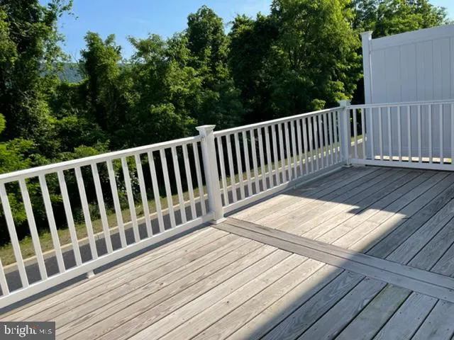 a view of wooden deck