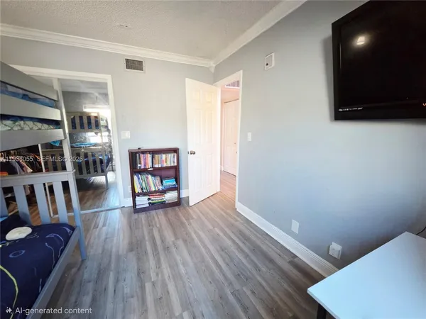 a view of livingroom with furniture and wooden floor