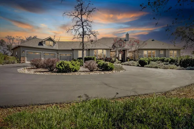 a view of a house with potted plants