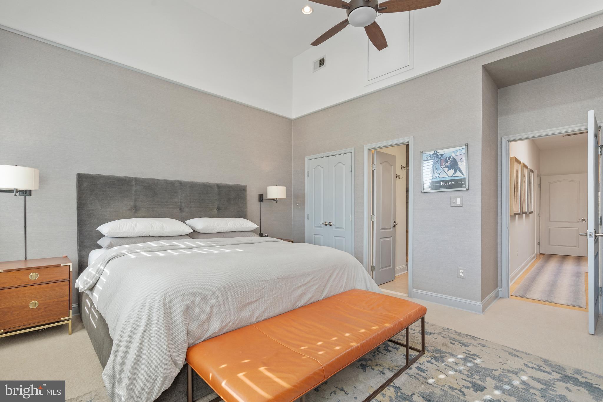 33 W Street Northwest, Unit 1 Washington, DC 20001 - Photo 29 of 36 a bedroom with a bed and painting on the wall