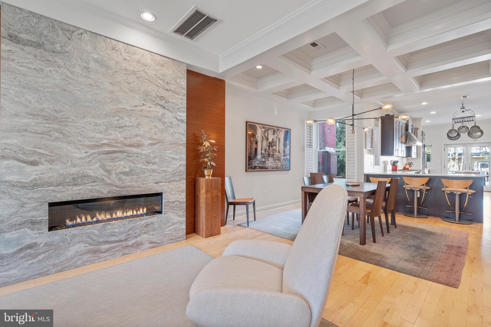 33 W Street Northwest, Unit 1 Washington, DC 20001 - Photo 7 of 36 a living room with furniture and a fireplace