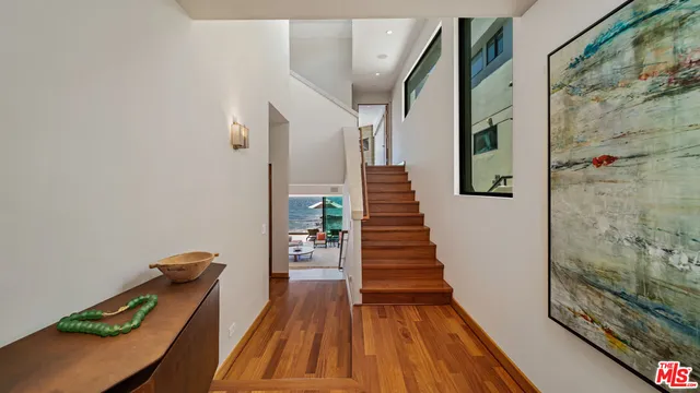 a hallway with closet