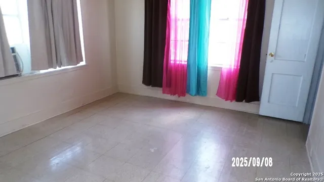 a view of a room with window