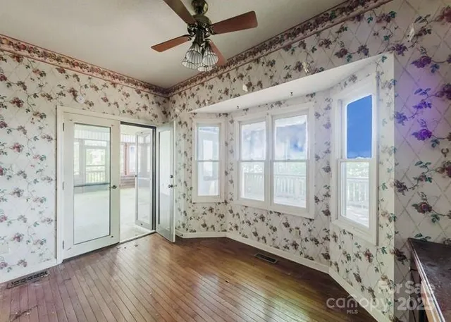 wooden floor in an empty room