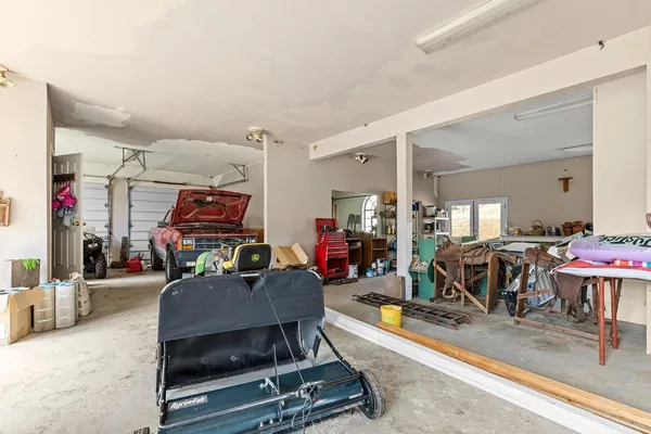 a view of a lake with a mountain