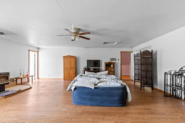 a view of a swimming pool with a yard