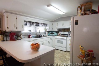 302 North 13th Street Erwin, NC 28339 - Photo 18 of 20 a kitchen with stainless steel appliances a stove a sink a refrigerator and cabinets