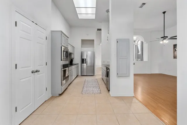 a view of a bathroom with a shower