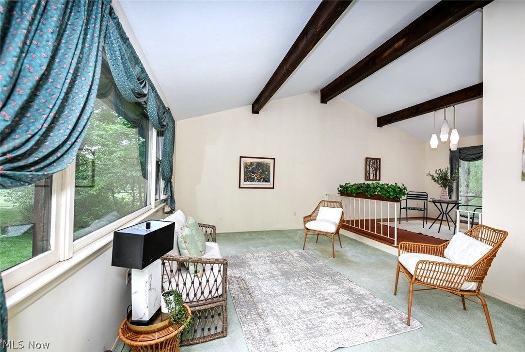 2987 Sourek Road Akron, OH 44333 - Photo 13 of 44 *SUNKEN LIVING RM WITH BEAMED VAULTED 12'6" CEILING AND PICTURE WINDOW ~