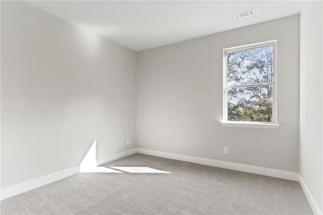 an empty room with a window