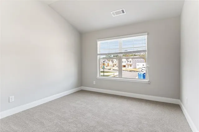 an empty room with a window