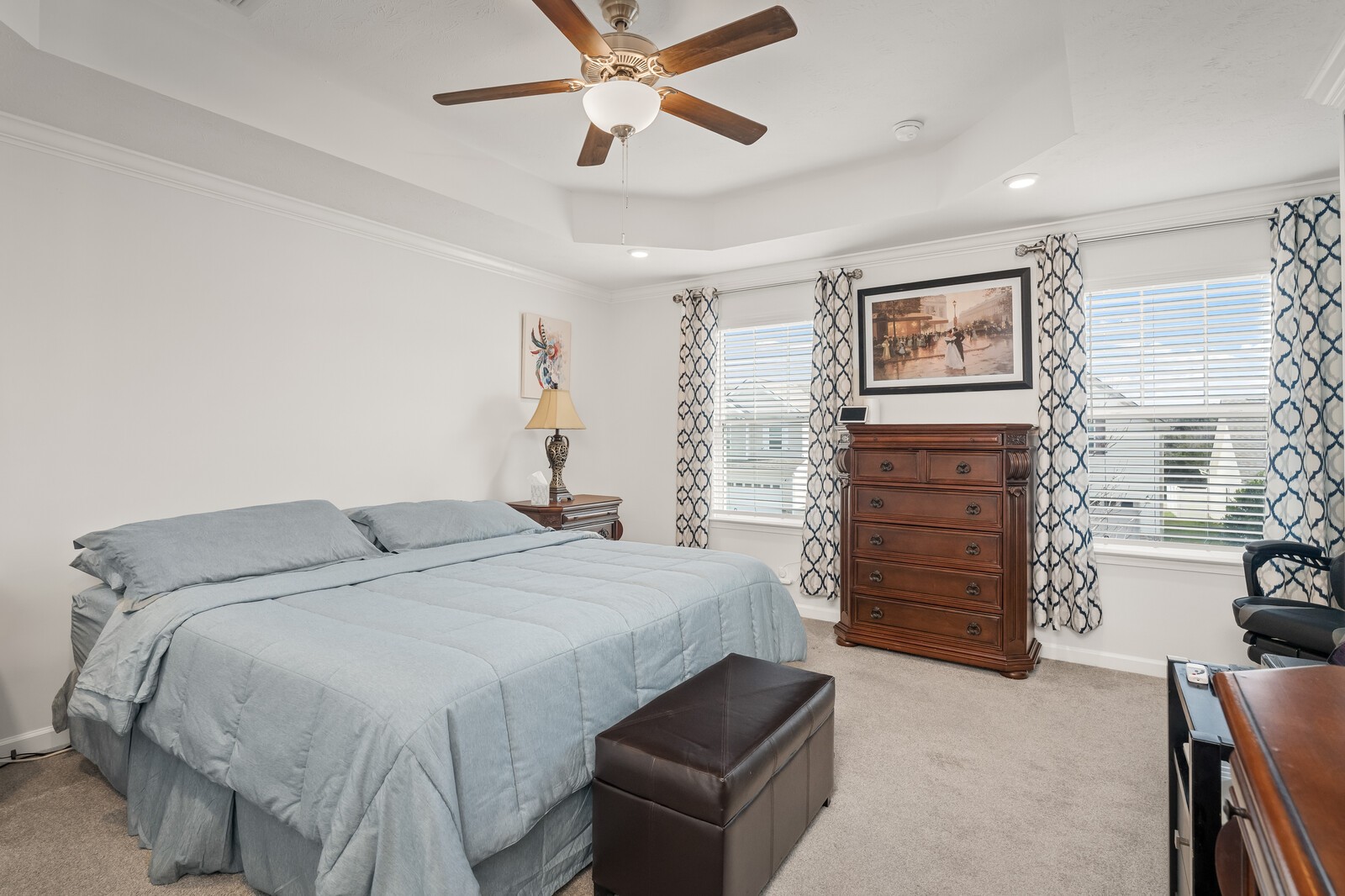 1932 Secretariat Trace Murfreesboro, TN 37128 - Photo 23 of 51 a bedroom with a bed and a ceiling fan