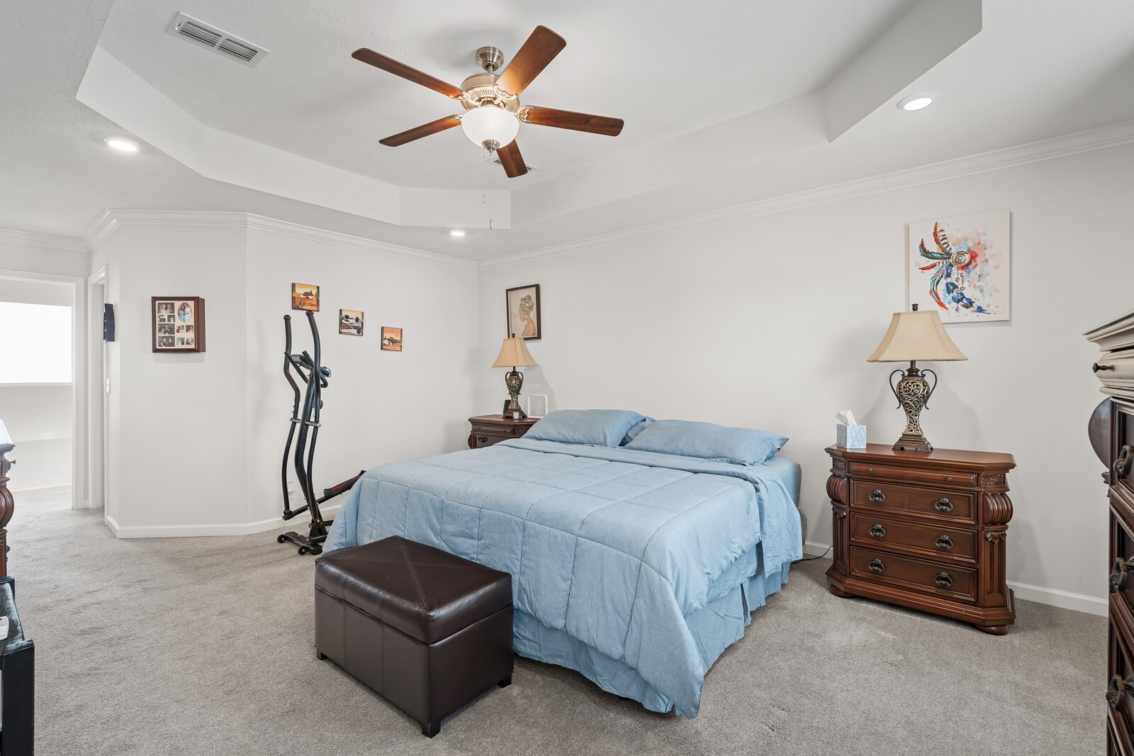 1932 Secretariat Trace Murfreesboro, TN 37128 - Photo 24 of 51 a bedroom with a bed and ceiling fan