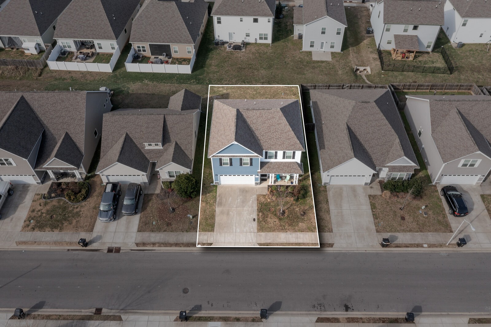 1932 Secretariat Trace Murfreesboro, TN 37128 - Photo 47 of 51 an aerial view of residential houses with outdoor space