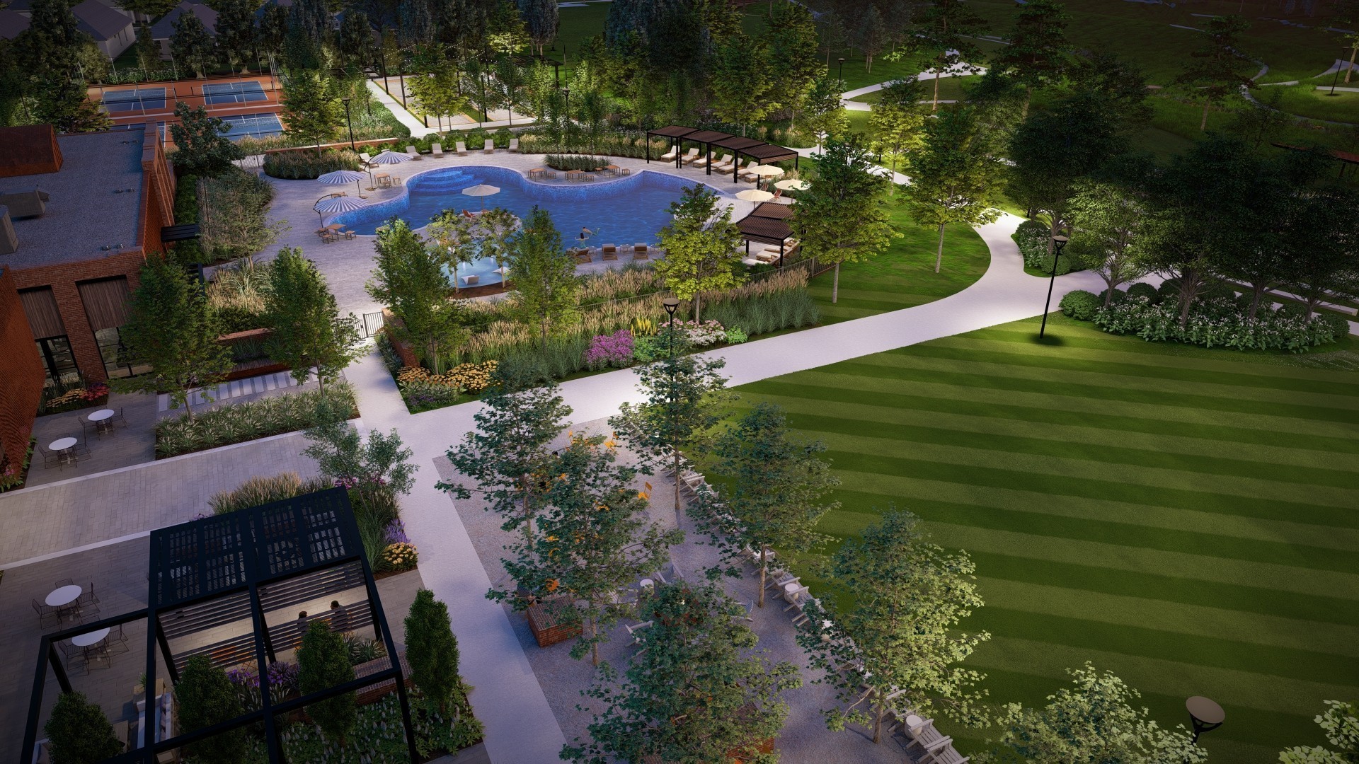 531 Scarlet Oak Road Lebanon, TN 37090 - Photo 28 of 42 an aerial view of a house with a garden