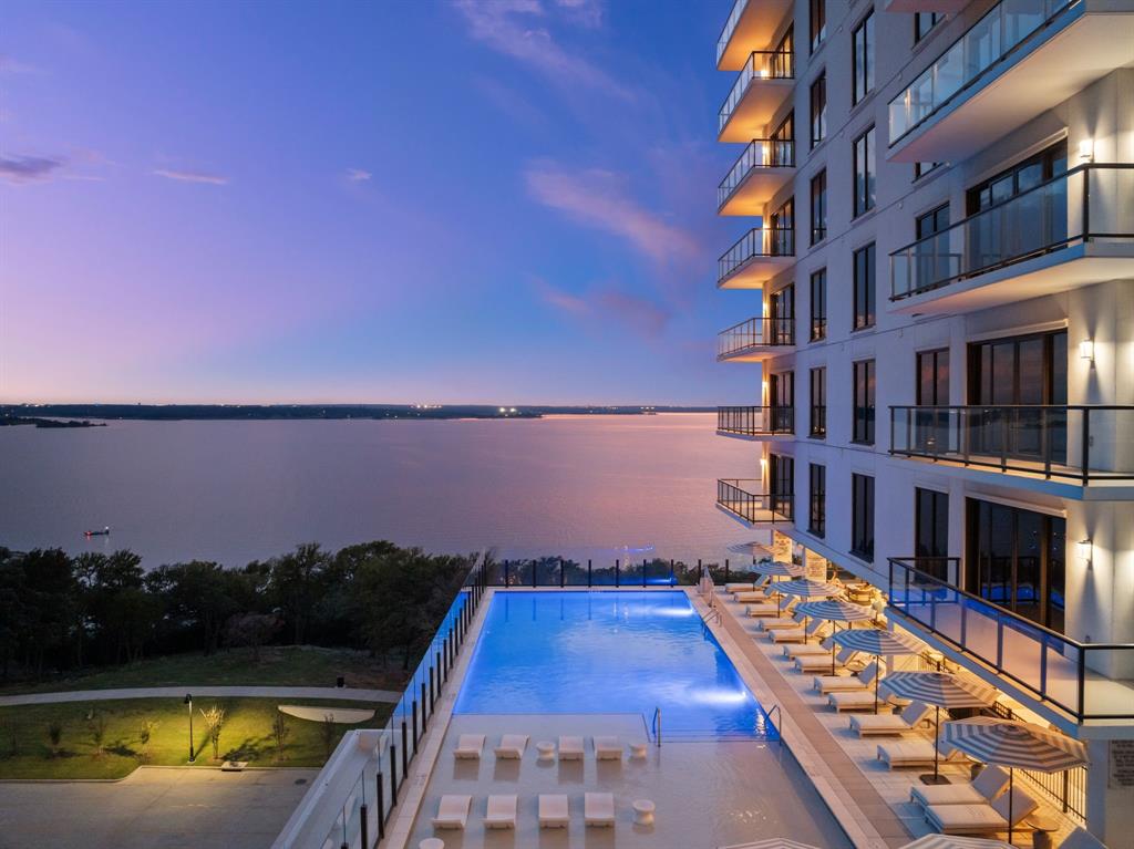 3111 Sunset Boulevard, Unit 1600 Flower Mound, TX 75022 - Photo 6 of 36 a view of swimming pool with outdoor seating and lake view