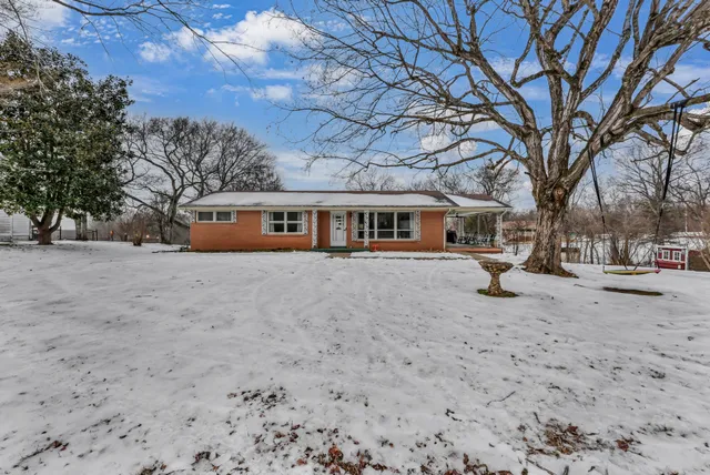 a view of house with a yard