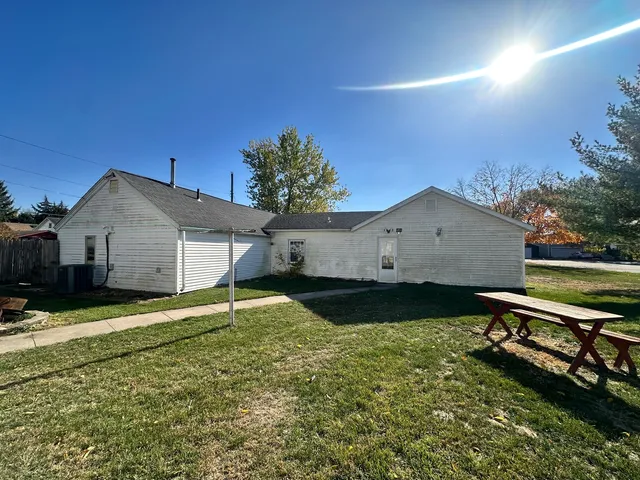 a house view with a garden space