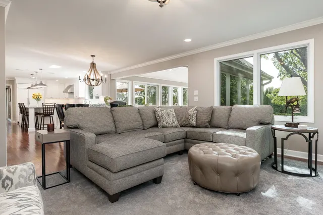 a view of a window cabinets and a sink