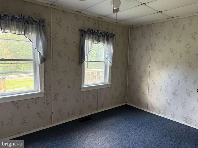 an empty room with a window
