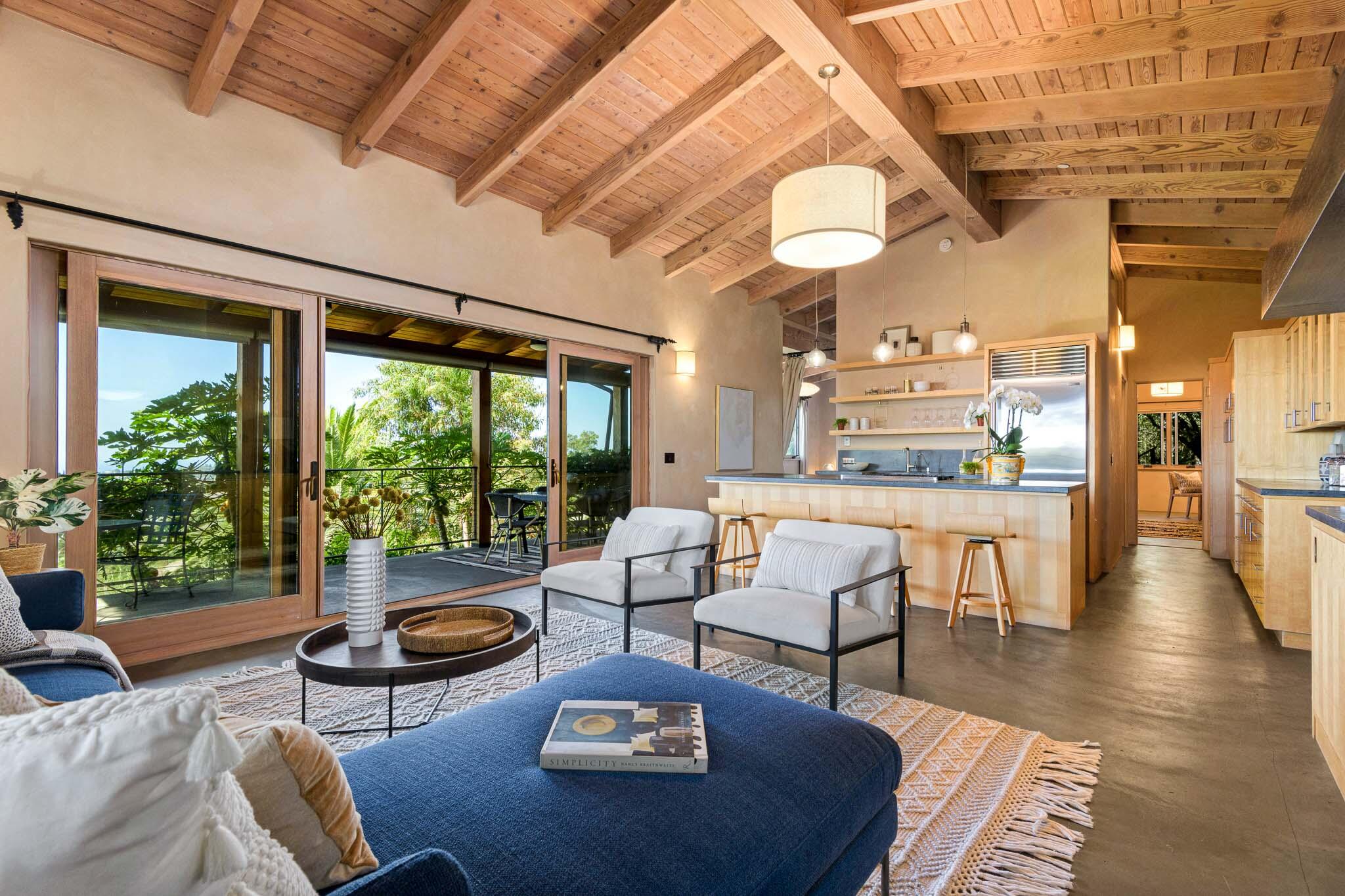 356 East Mountain Drive Montecito, CA 93108 - Photo 2 of 36 a living room with furniture and a large window