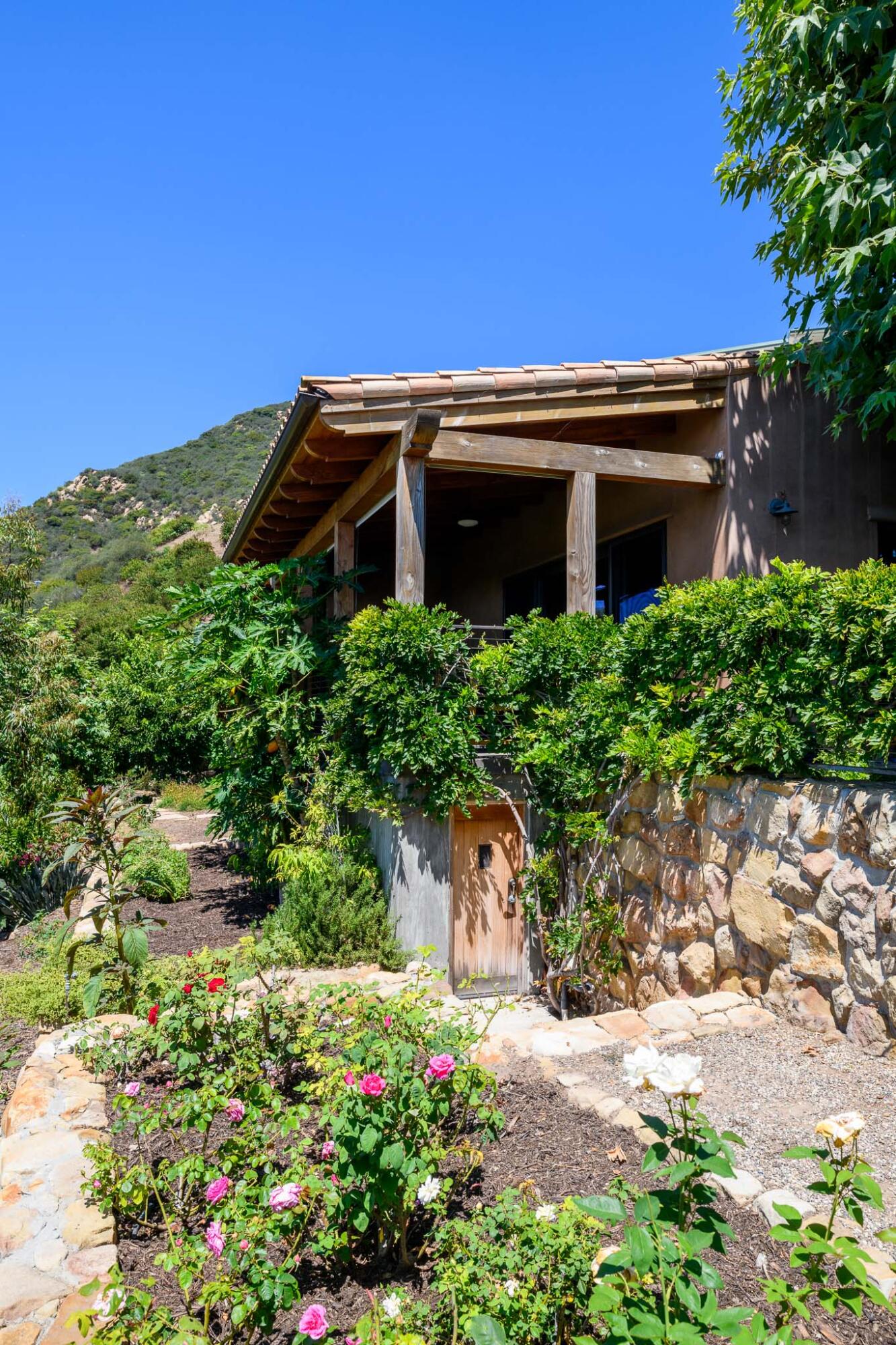 356 East Mountain Drive Montecito, CA 93108 - Photo 25 of 36 a view of a garden with a pathway