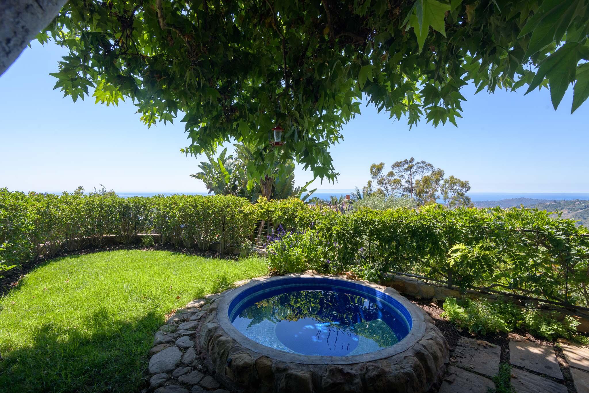 356 East Mountain Drive Montecito, CA 93108 - Photo 34 of 36 a view of a swimming pool with a garden