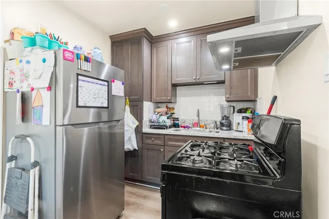 a view of a city from a living room