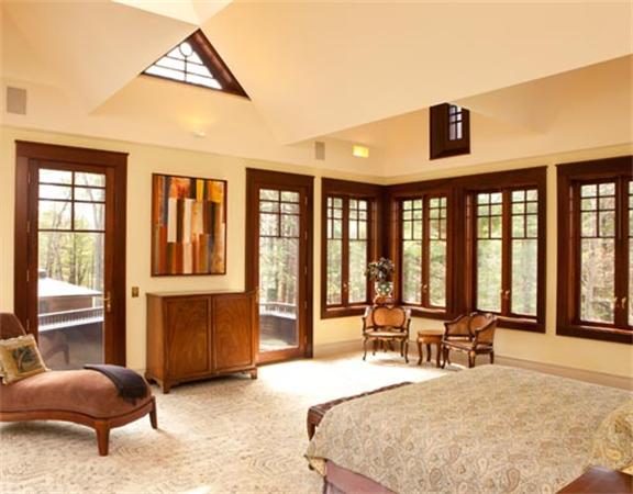 5 Willow Road Weston, MA 02493 - Photo 12 of 20 a bedroom with furniture and large windows