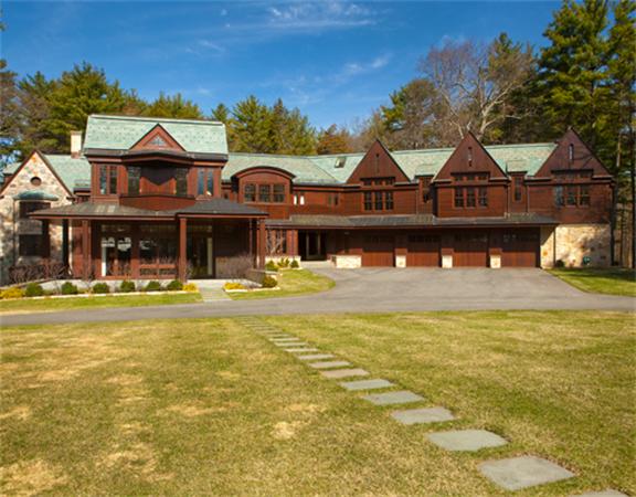5 Willow Road Weston, MA 02493 - Photo 3 of 20 a view of house with swimming pool and outdoor seating