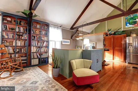 a view of a chairs in a room