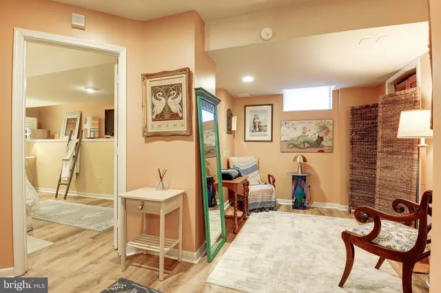 a view of a hallway with elevator