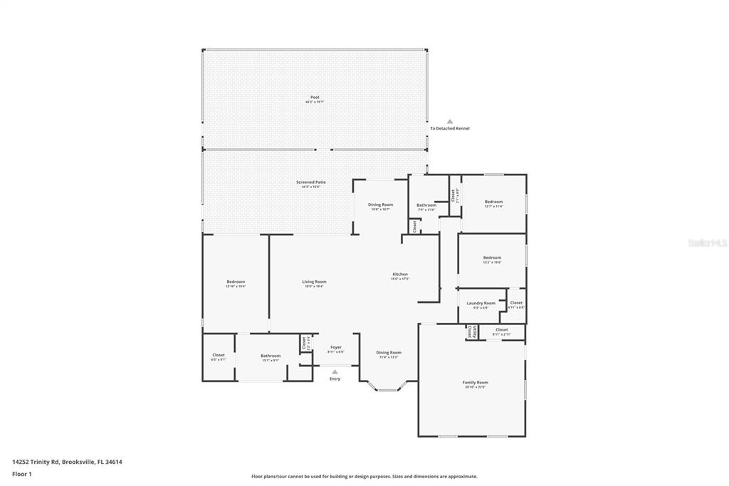 14252 Trinity Road Brooksville, FL 34614 - Photo 26 of 26 a picture of floor plan