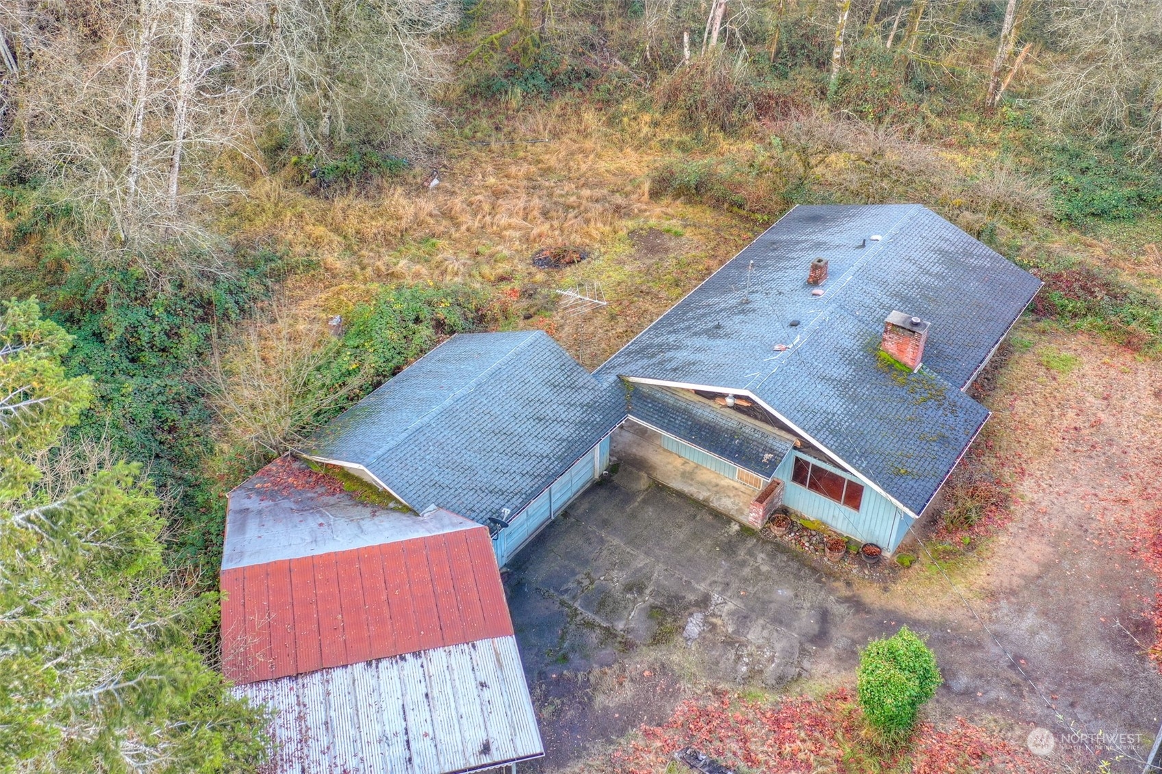 13006 Littlerock Road Southwest Olympia, WA 98512 - Photo 5 of 24 an aerial view of a house with yard and mountain view in back
