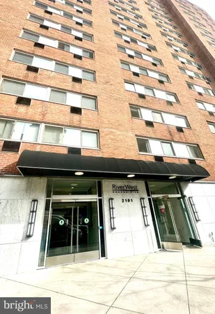 a view of a building with a door
