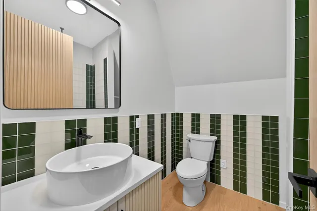 a bathroom with a toilet and a sink